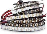 Epoksi 5V SK9822 APA102C RGB5050 Siyah SMD LED Şerit 60 LED/Metre Esnek 5 Metrelik Makara IP65 - 1