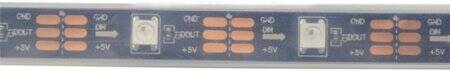 Epoksi 5V WS2813B RGB5050 Siyah SMD LED Şerit 30 LED/Metre Esnek 5 Metrelik Makara IP65 - 3