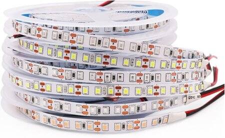 Epoksi Sarı 2835 12V SMD LED Şerit 60 LED/Metre Esnek 5 Metrelik Makara - 1