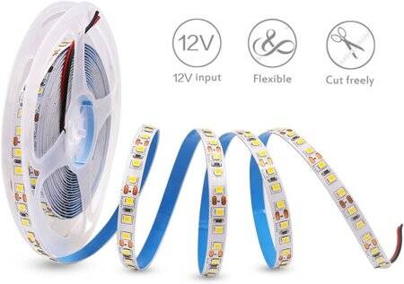 Epoksi Sarı 2835 12V SMD LED Şerit 60 LED/Metre Esnek 5 Metrelik Makara - 2