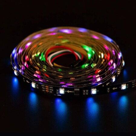 Epoxy 12V WS2811 RGB5050 White SMD LED Strip 48 LED/Meter Flexible 5M/Roll IP65 - 2