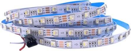 Epoxy 5V SK6812 RGBCW 5050 Black SMD LED Strip 60 LED/Meter Flexible 5M/Roll IP65 - 2