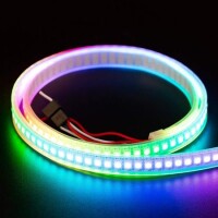 Epoxy 5V WS2813B RGB5050 Black Flexible 1M SMD LED Strip 144 LED/Meter IP65 - 2