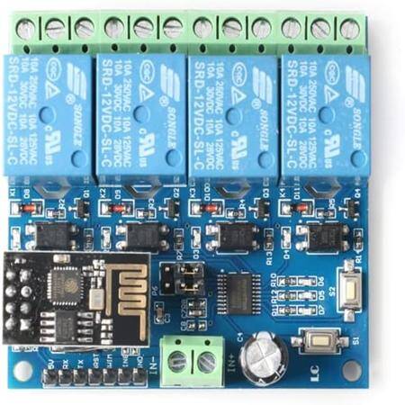 ESP8266 ESP-01 12V 4 Channels WiFi Relay Module Things Smart Home Remote Control Switch - 3
