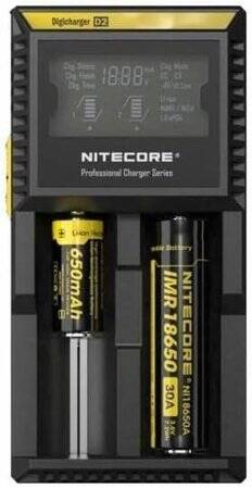 EU NITECORE D2 Digicharger 2 slots Intelligent Charger With LCD Display For Li-ion/LifePO4/Ni-MH/Ni-Cd/AA/AAA Battery - 2