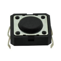 FBTC-1212-4.3-160 SWITCH TACT 12.00x12.00 4.30mm 160gF THT V/T - 1