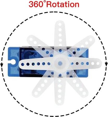 FEETECH FS90R 180 Degree 6V Micro 9G Remote Control Model Aircraft Servo Torque 1.5kg - 2