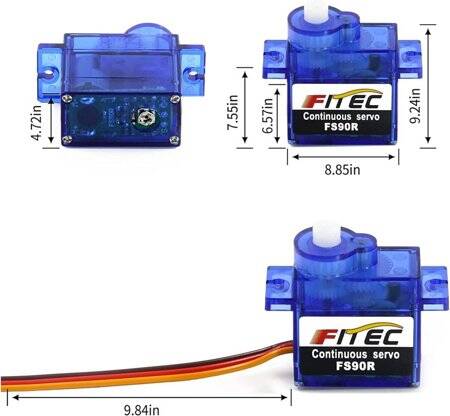 FEETECH FS90R 6V 360 Degree Micro 9G Positive And Negative Continuous Servo Torque 1.5kg - 2