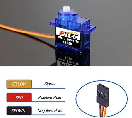 FEETECH FS90R 6V 360 Degree Micro 9G Positive And Negative Continuous Servo Torque 1.5kg - 3