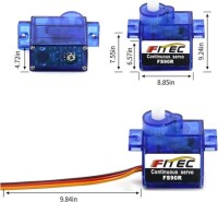 FEETECH FS90R 6V 360 Derece Mikro 9G Servo Motor Tork 1.5kg - 2