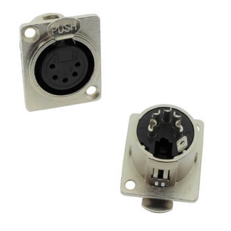 FEMALE 5P PUSH BUT.CIRC. CIRCULAR CONNECTOR 5P FEMALE PUSH BUTTON SOLDER TY - 1