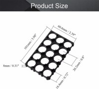 Fireproof 3x5 18650 Battery Holder With 18.4mm Bore Diameter - 3