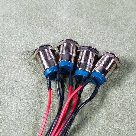 Flat Head 12mm Waterproof Self-Locking Metal Push Button Switch Without Light - 3
