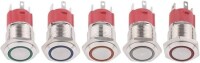 Flat Head 16mm 3-6V Waterproof Self-Locking Metal Push Button Switch With Green Led Light - 4