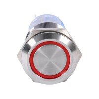 Flat Head 19mm 110-220V Waterproof Self-Locking Metal Push Button Switch With Yellow Led Light And Switch Socket Button Connector - 2