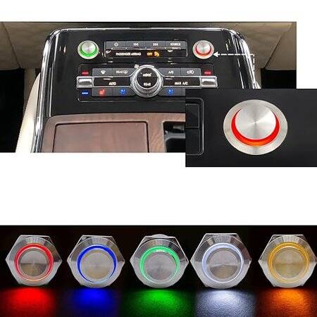 Flat Head 22mm Waterproof Self-Resert Metal Push Button Switch Without Light4 Pin - 2