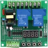 Forward / Reverse Motor Controller Board 12V 24V Motor Two Relay Delay Timing Cycle Module YYB-5 - 1