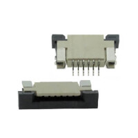 FPC-1.0MM-6PIN CONN.FOR TFT CONNECTION 1.00MM 6PIN(1X6) SMT R/A - 1