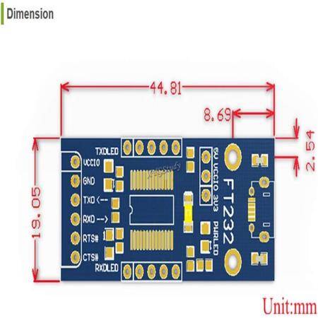 FT232 FT232RL USB to TTL USB to UART Serial Port Module Micro USB - 6