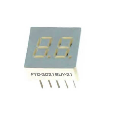 FYD-3021BUG-21 LED DISPLAY 7 SEGMENT 2DIGIT 7.62MM (+) GREEN - 1