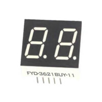 FYD-3621AUY-11 LED DISPLAY 7 SEGMENT 2DIGIT 9.2MM (-) YELLOW - 1