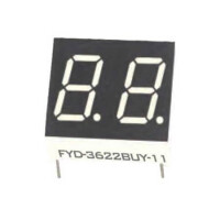 FYD-3622BUHR-21 LED DISPLAY 7 SEGMENT 2DIGIT 9.2MM (+) RED - 1