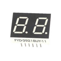 FYD-3921AUY-11 LED DISPLAY 7 SEGMENT 2DIGIT 10MM (-) YELLOW - 1