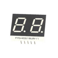 FYD-4021BUHR-21 LED DISPLAY 7 SEGMENT 2DIGIT 10.2MM (+) RED - 1