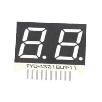 FYD-4321AUHR-21 LED DISPLAY 7 SEGMENT 2DIGIT 11MM (-) RED - 1