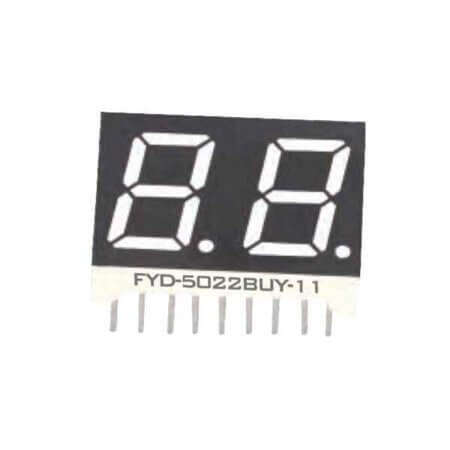 FYD-5022BUHR-11 LED DISPLAY 7 SEGMENT 2DIGIT 12.7MM (+) RED - 1