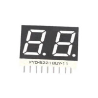 FYD-5221BUG-21 LED DISPLAY 7 SEGMENT 2DIGIT 13.2MM (+) GREEN - 1