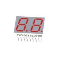 FYD-5624AUG-11 LED DISPLAY 7 SEGMENT 2DIGIT 14.2MM (-) GREEN - 1