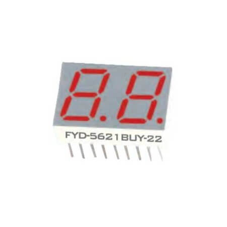 FYD-5624AUG-11 LED DISPLAY 7 SEGMENT 2DIGIT 14.2MM (-) GREEN - 1
