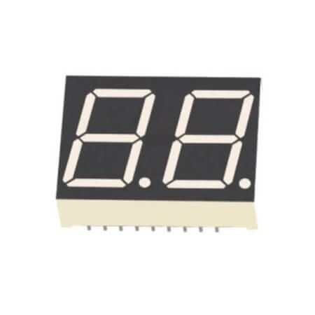 FYD-8021DUHR-21 LED DISPLAY 7 SEGMENT 2DIGIT 20.3MM (+) RED - 1