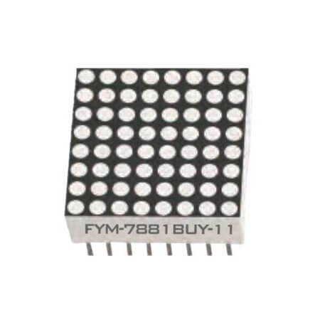 FYM-7881AUG-11 LED DISPLAY DOTMATRIX 8x8 17.5MM GREEN - 1