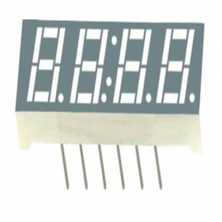 FYQ-2841BUG-21 LED DISPLAY 7 SEGMENT 4DIGIT 7MM (+) GREEN - 1