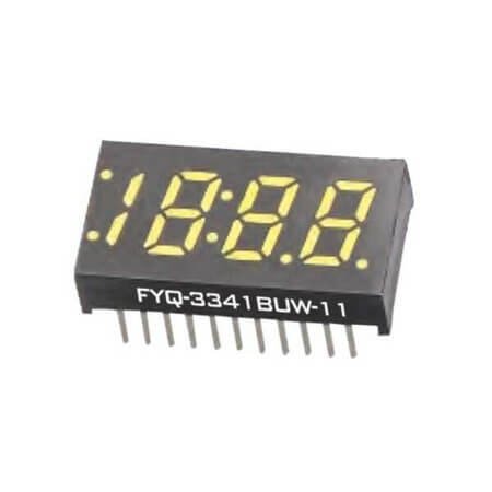FYQ-3341BUHR-11 LED DISPLAY 7 SEGMENT 4DIGIT 8.38MM (+) RED - 1