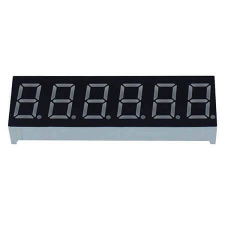 FYQ-3661BUG-11-L3.0 LED DISPLAY 7 SEGMENT 6DIGIT 9.1MM (+) ULTRA GREEN - 1