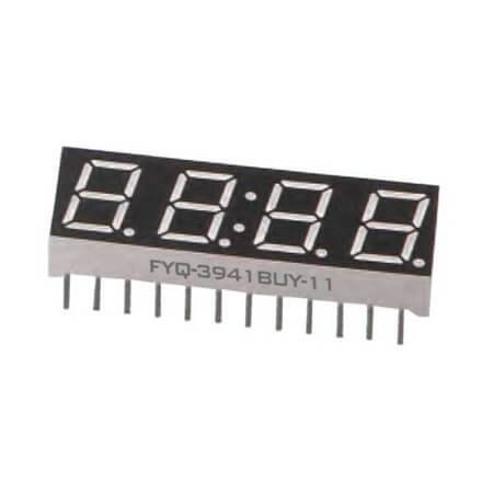 FYQ-3941AUG-11 LED DISPLAY 7 SEGMENT 4DIGIT 9.9MM (-) GREEN - 1