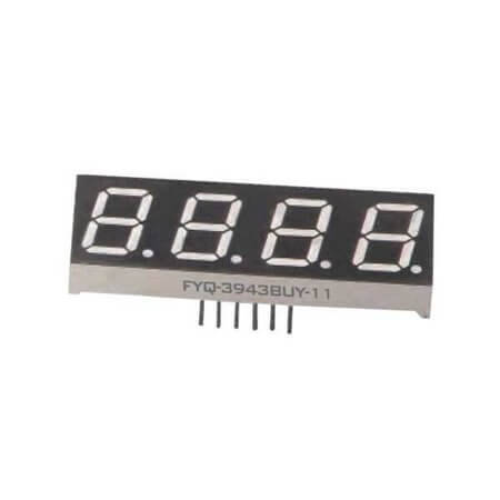 FYQ-3943AUHR-21 LED DISPLAY 7 SEGMENT 4DIGIT 9.9MM (-) RED - 1
