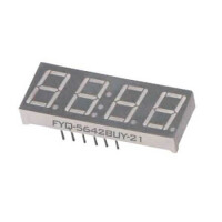 FYQ-5642BUG-21 LED DISPLAY 7 SEGMENT 4DIGIT 14.2MM (+) GREEN - 1