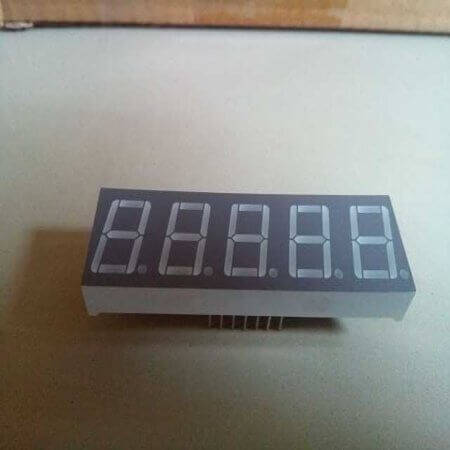 FYQ-5652AUB-21-DW LED DISPLAY 7 SEGMENT 5DIGIT 14.2MM (-) BLUE - 1