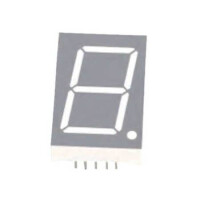 FYS-10014BUHR-21 LED DISPLAY 7 SEGMENT 1DIGIT 25.4MM (+) RED - 1
