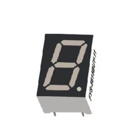 FYS-5616AUW-11-L4.2-DW LED DISPLAY 7 SEGMENT 1DIGIT 14.2MM (-) WHITE - 1