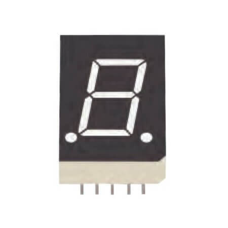 FYS-6011AUY-21 LED DISPLAY 7 SEGMENT 1DIGIT 15MM (-) YELLOW - 1