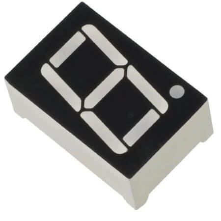 FYS-8012DUW-11 LED DISPLAY 7 SEGMENT 1DIGIT 20.4MM (+) ULTRA WHIT - 1