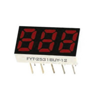 FYT-2531AUHR-11 LED DISPLAY 7 SEGMENT 3DIGIT 6.2MM (-) RED - 1