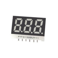 FYT-3132BUHR-21 LED DISPLAY 7 SEGMENT 3DIGIT 8MM (+) RED - 1