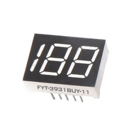 FYT-3931BUG-11 LED DISPLAY 7 SEGMENT 3DIGIT 10MM (+) GREEN - 1