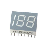 FYT-4032AUG-11 LED DISPLAY 7 SEGMENT 3DIGIT 10.2MM (-) GREEN - 1